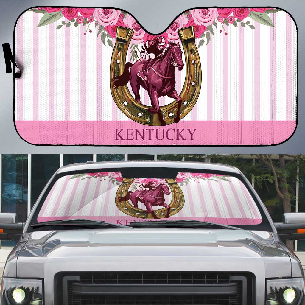 Kentucky Horse Racing Auto Sun Shade Run For The Rose