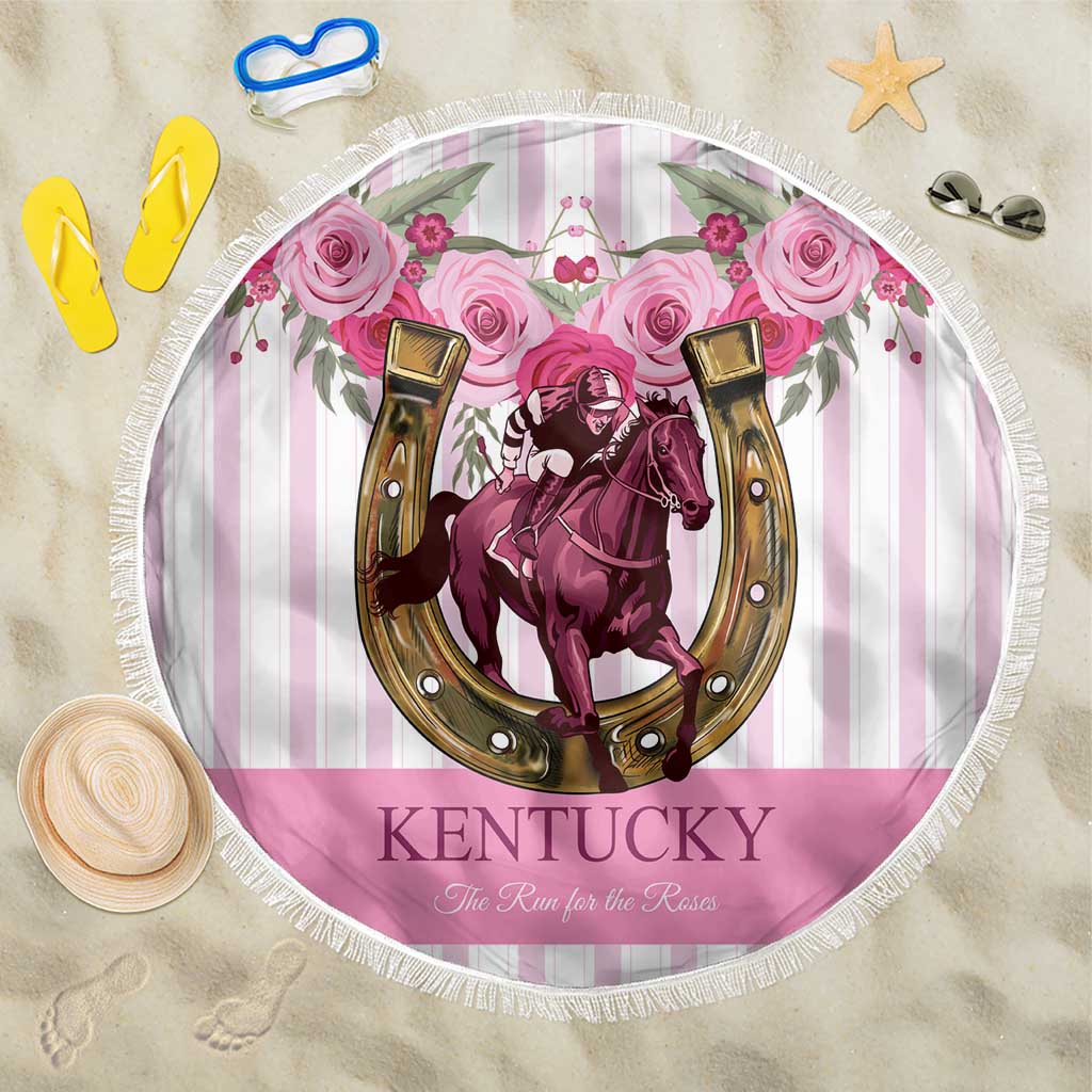 Kentucky Horse Racing Beach Blanket Run For The Rose