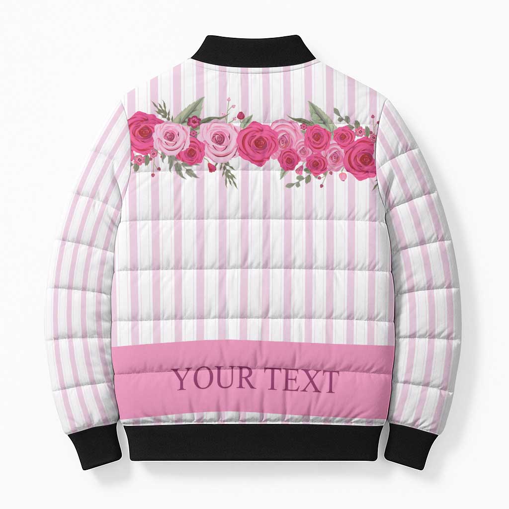 Personalized Kentucky Horse Racing Bomber Puffer Jacket Run For The Rose