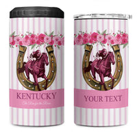 Personalized Kentucky Horse Racing 4 in 1 Can Cooler Tumbler Run For The Rose