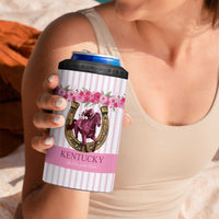 Personalized Kentucky Horse Racing 4 in 1 Can Cooler Tumbler Run For The Rose
