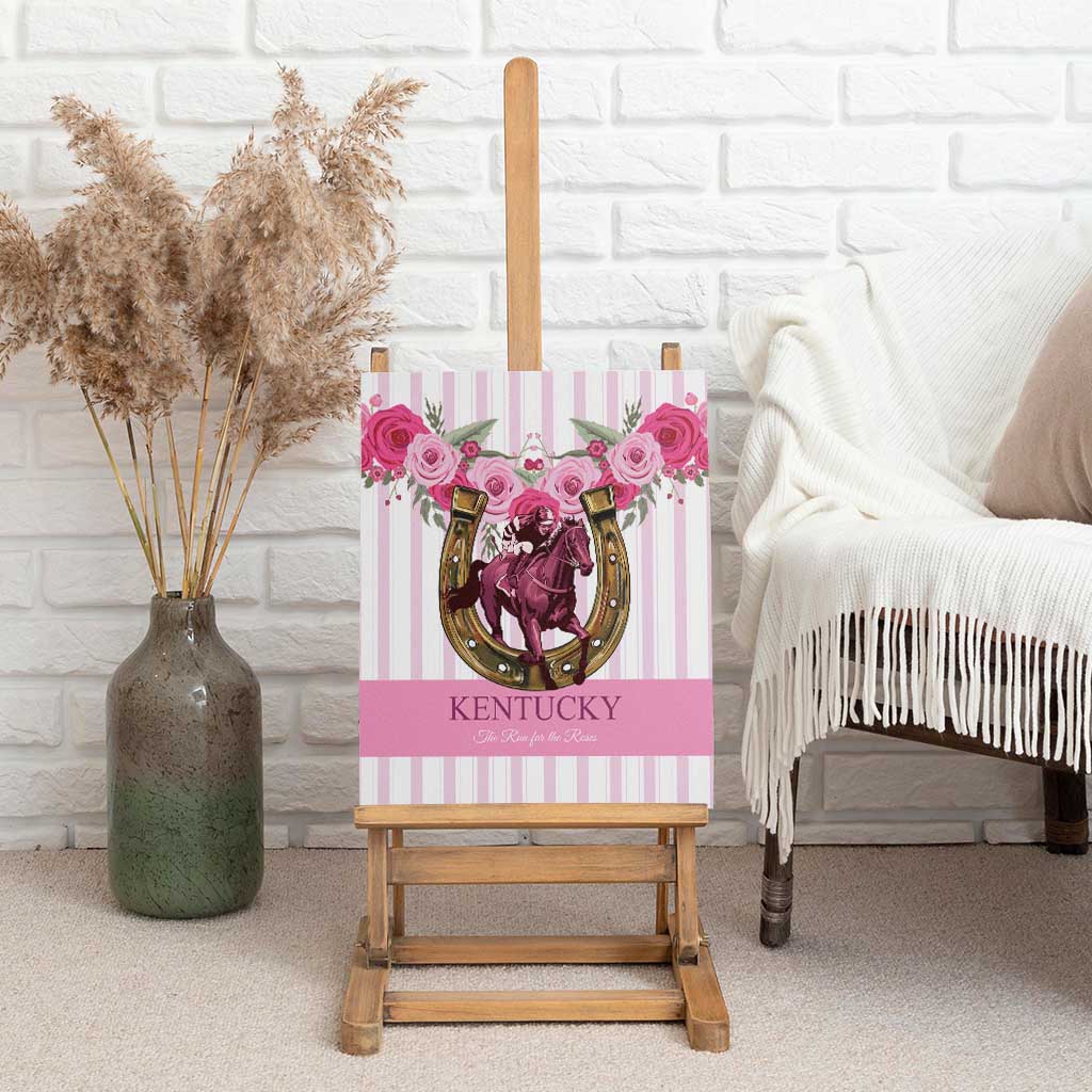 Kentucky Horse Racing Canvas Wall Art Run For The Rose