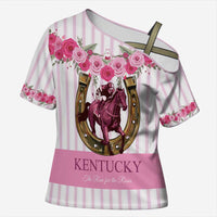 Personalized Kentucky Horse Racing Cross Shoulder Shirt Run For The Rose