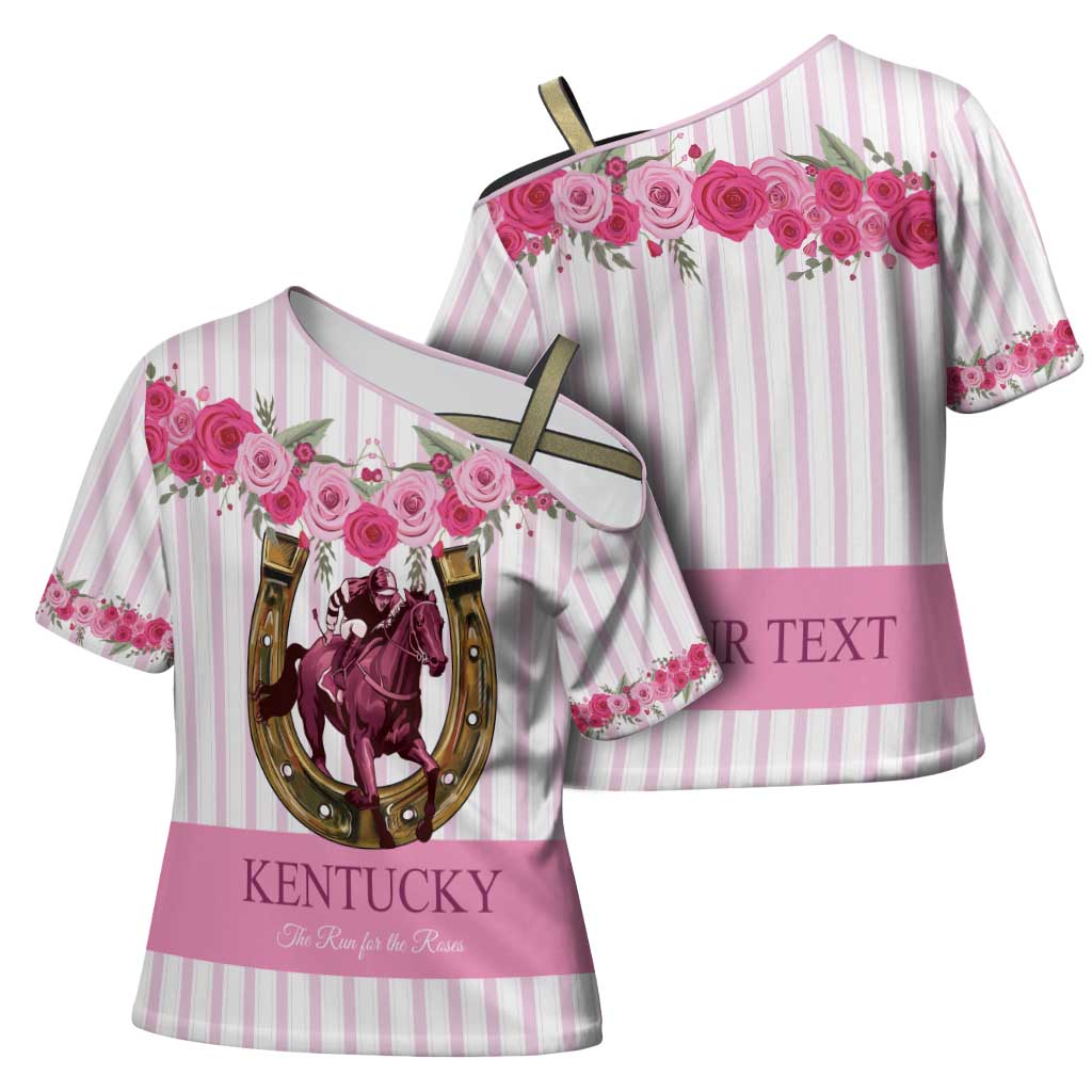 Personalized Kentucky Horse Racing Cross Shoulder Shirt Run For The Rose