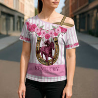 Personalized Kentucky Horse Racing Cross Shoulder Shirt Run For The Rose