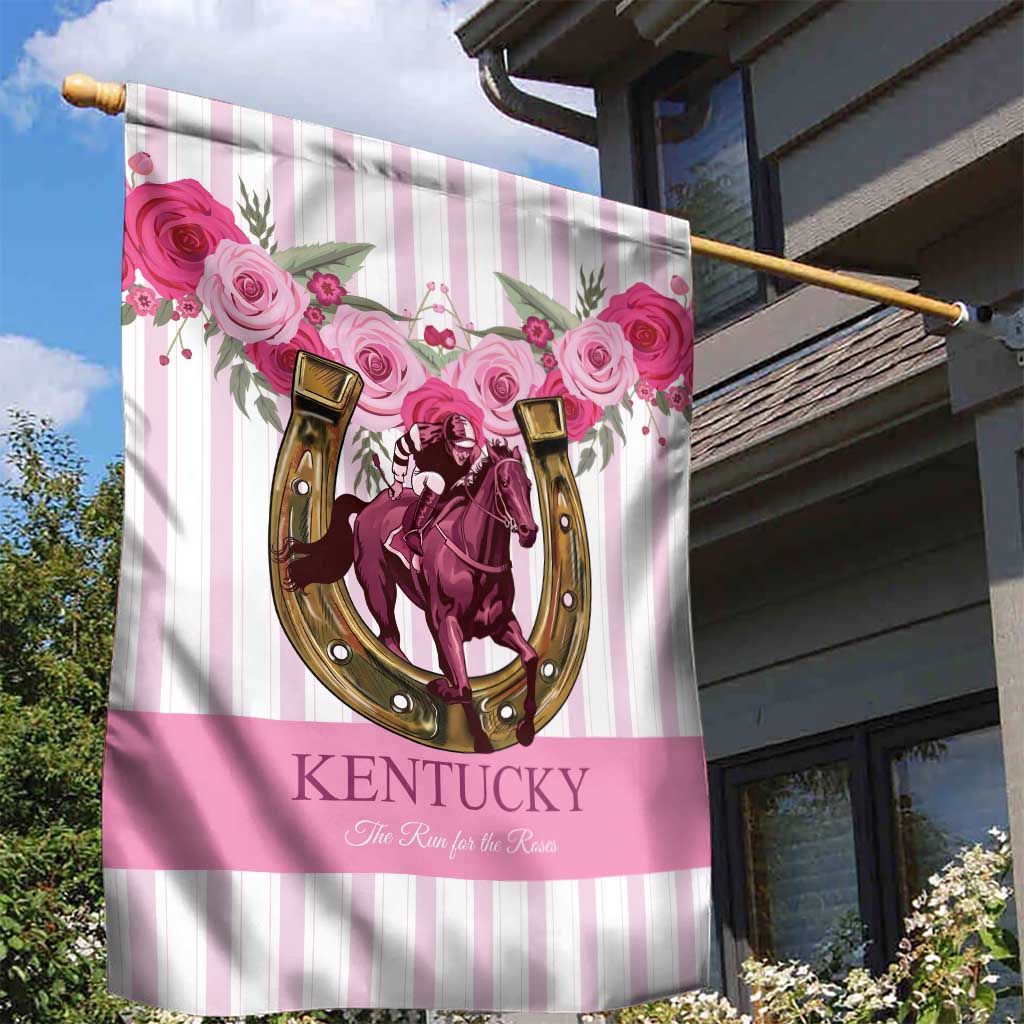 Kentucky Horse Racing Garden Flag Run For The Rose