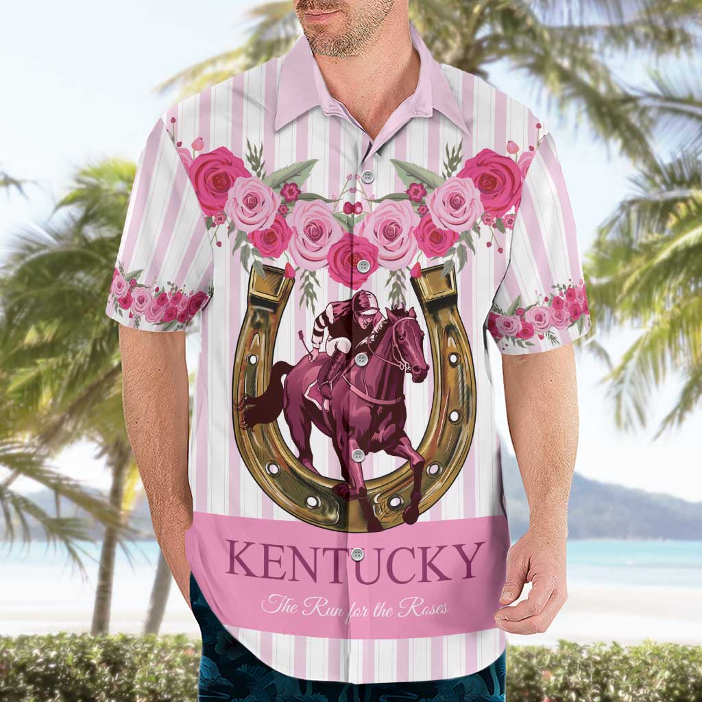 Personalized Kentucky Horse Racing Hawaiian Shirt Run For The Rose