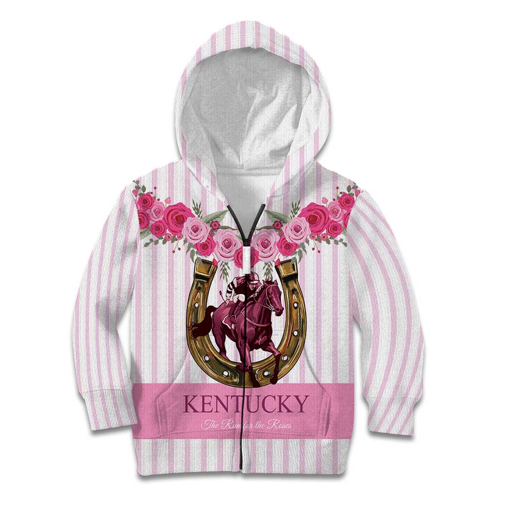 Personalized Kentucky Horse Racing Kid Hoodie Run For The Rose