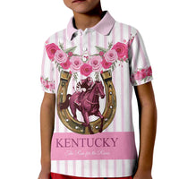 Personalized Kentucky Horse Racing Kid Polo Shirt Run For The Rose