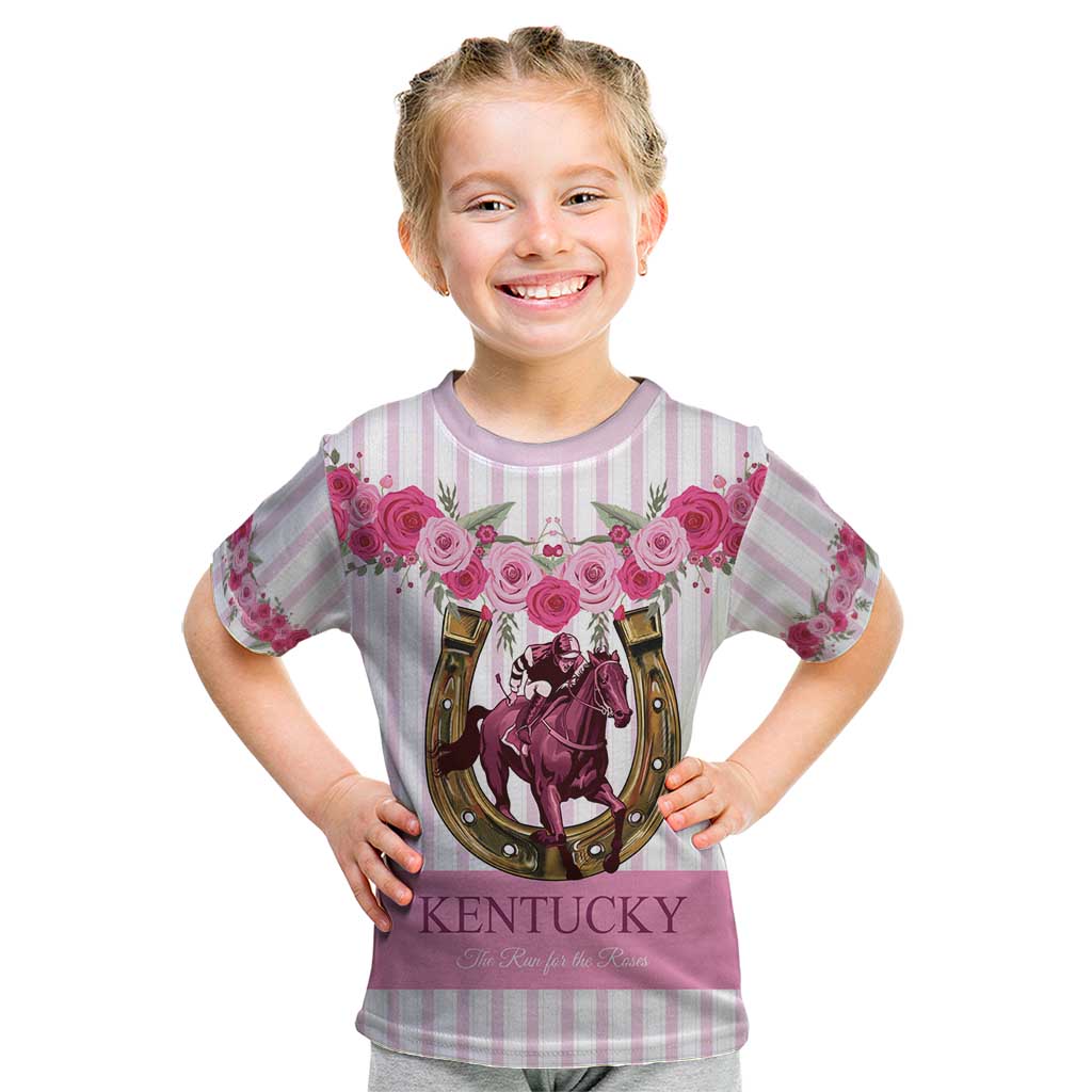 Personalized Kentucky Horse Racing Kid T Shirt Run For The Rose