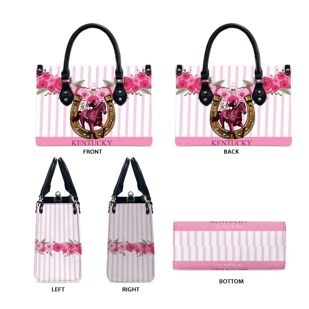 Kentucky Horse Racing Leather Bag Run For The Rose