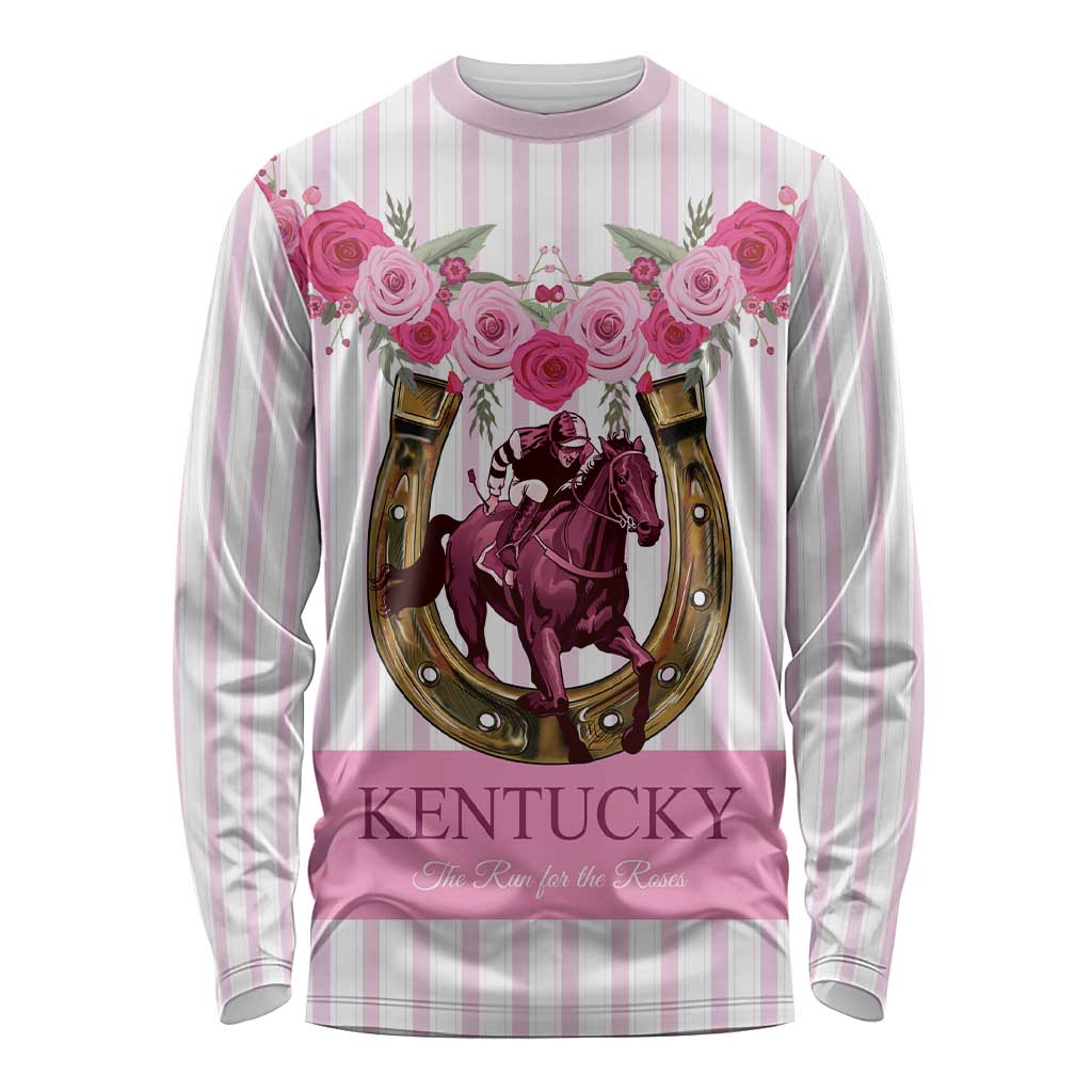 Personalized Kentucky Horse Racing Long Sleeve Shirt Run For The Rose