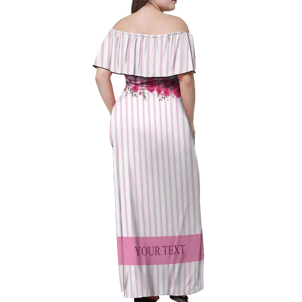 Personalized Kentucky Horse Racing Off Shoulder Maxi Dress Run For The Rose