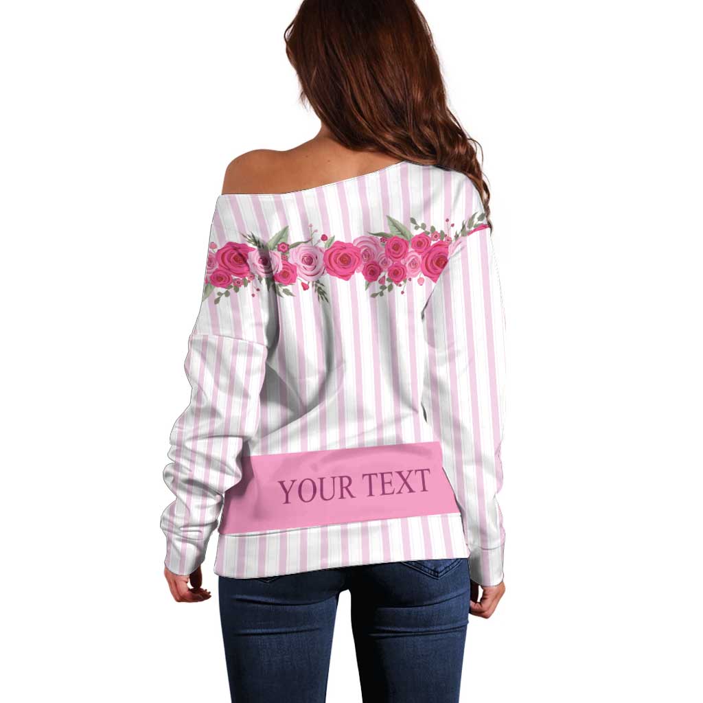 Personalized Kentucky Horse Racing Off Shoulder Sweater Run For The Rose