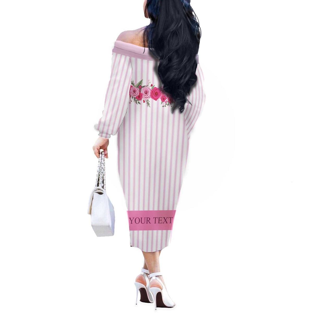 Personalized Kentucky Horse Racing Off The Shoulder Long Sleeve Dress Run For The Rose