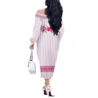Personalized Kentucky Horse Racing Off The Shoulder Long Sleeve Dress Run For The Rose