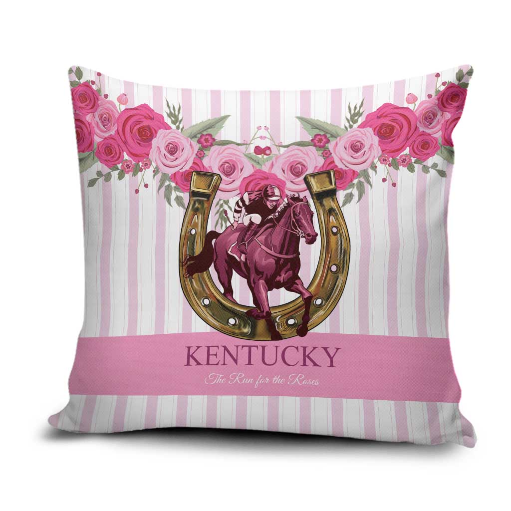 Kentucky Horse Racing Pillow Cover Run For The Rose
