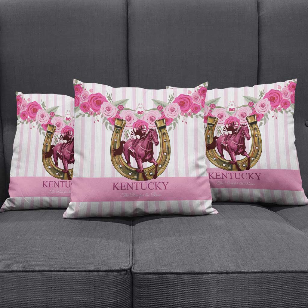 Kentucky Horse Racing Pillow Cover Run For The Rose