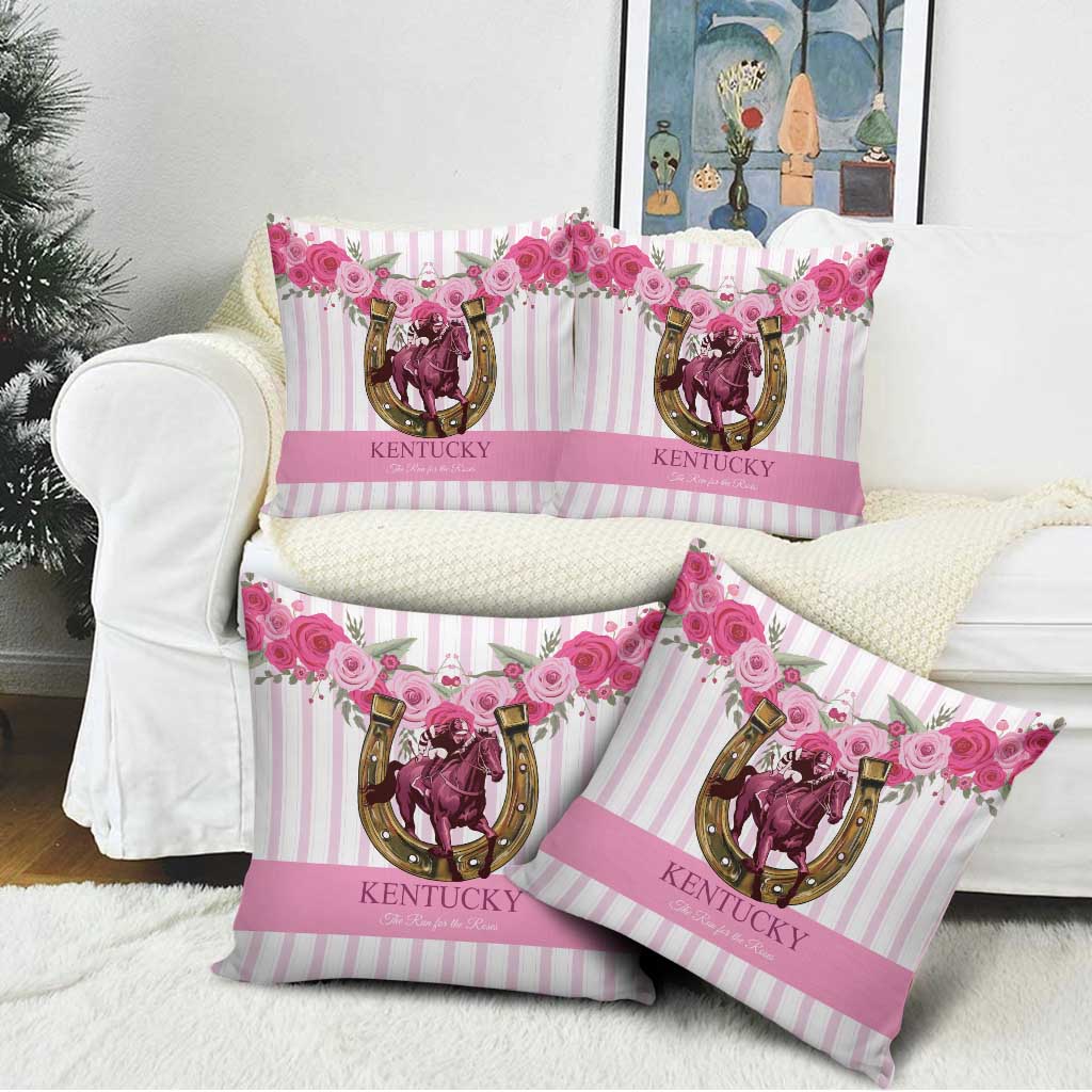 Kentucky Horse Racing Pillow Cover Run For The Rose
