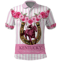 Personalized Kentucky Horse Racing Polo Shirt Run For The Rose