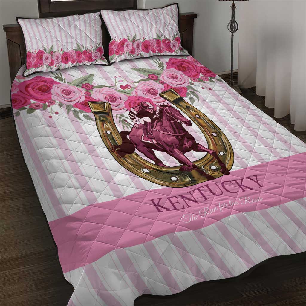Kentucky Horse Racing Quilt Bed Set Run For The Rose