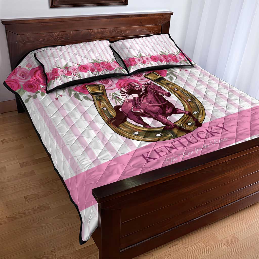 Kentucky Horse Racing Quilt Bed Set Run For The Rose