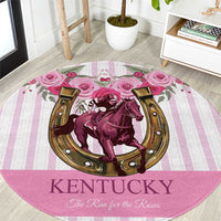 Kentucky Horse Racing Round Carpet Run For The Rose