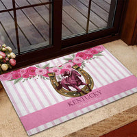 Kentucky Horse Racing Rubber Doormat Run For The Rose