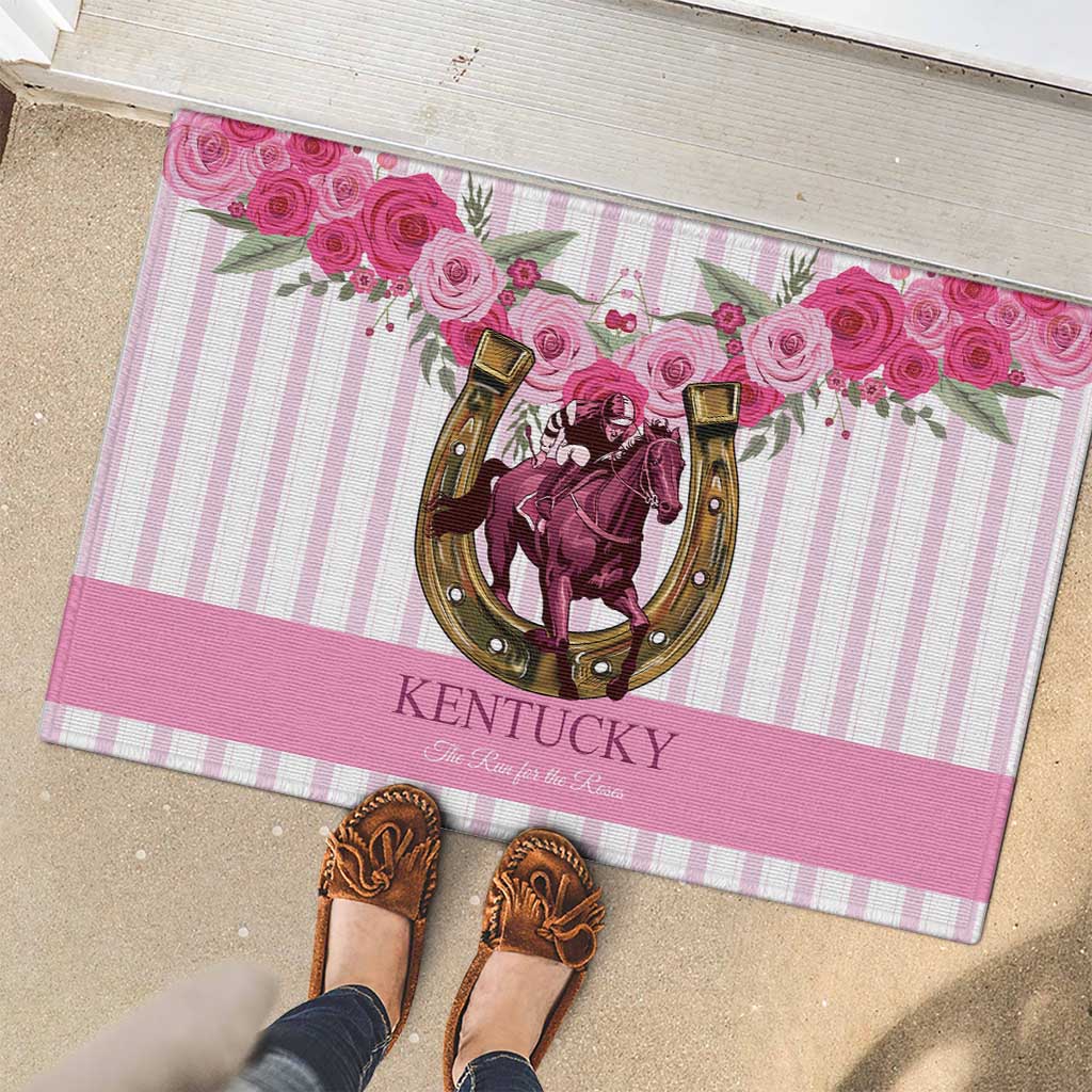 Kentucky Horse Racing Rubber Doormat Run For The Rose