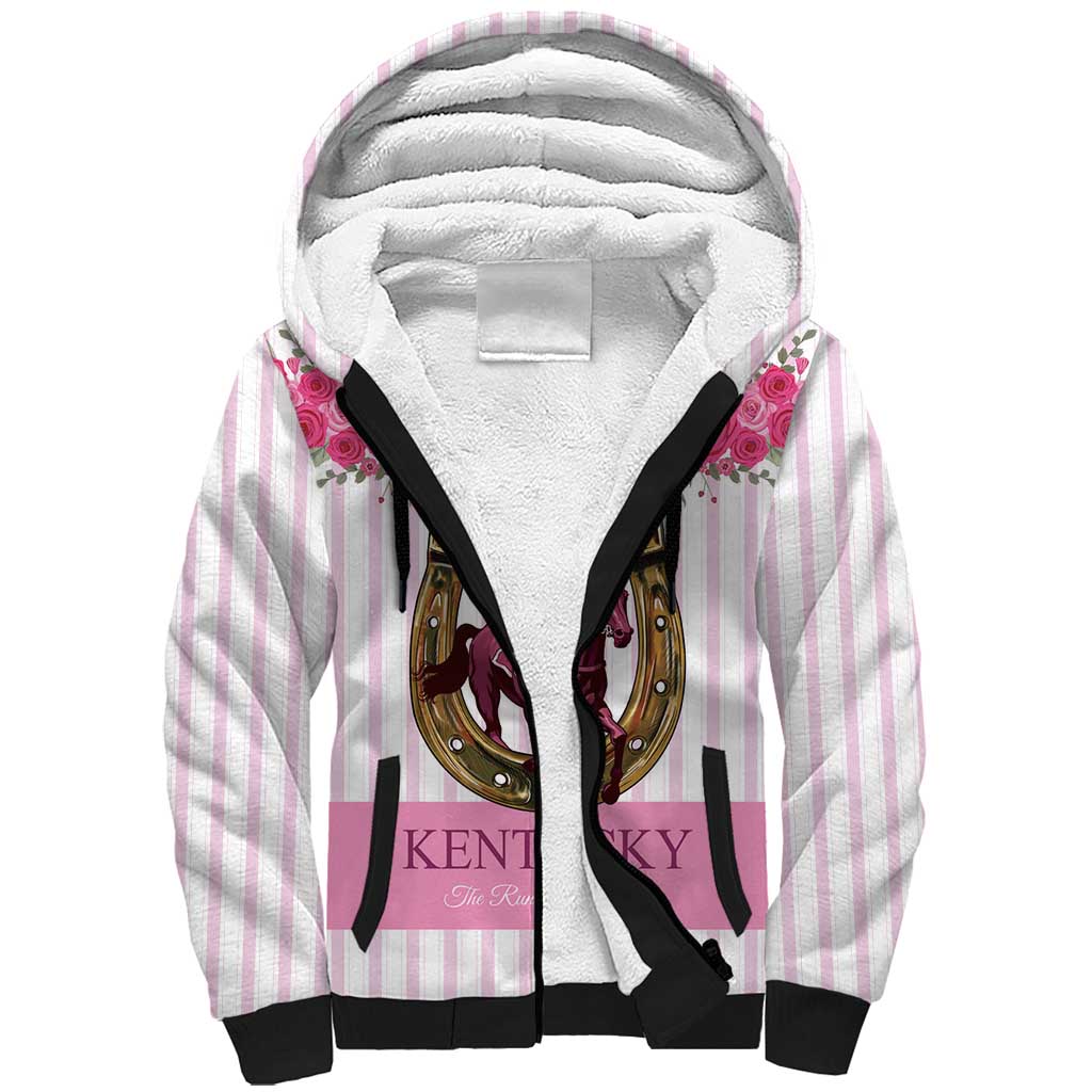Personalized Kentucky Horse Racing Sherpa Hoodie Run For The Rose