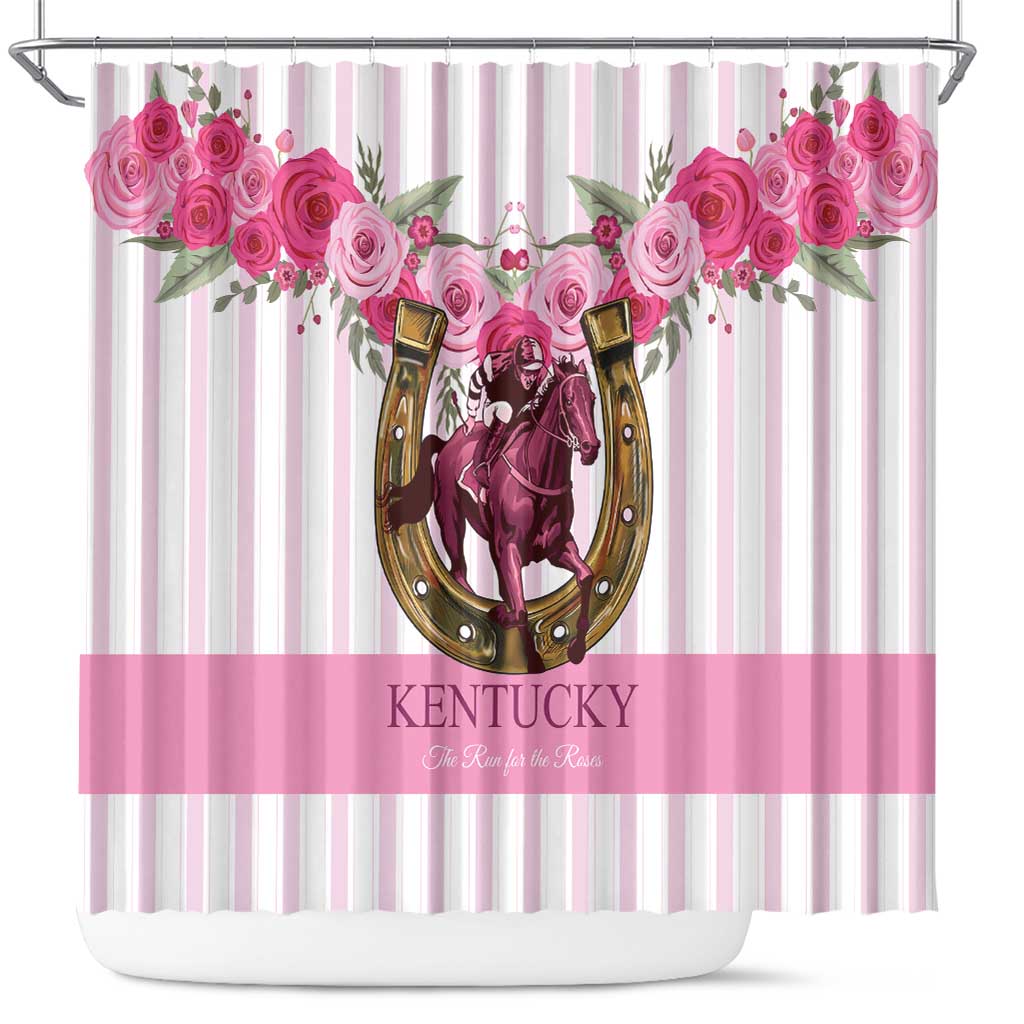 Kentucky Horse Racing Shower Curtain Run For The Rose