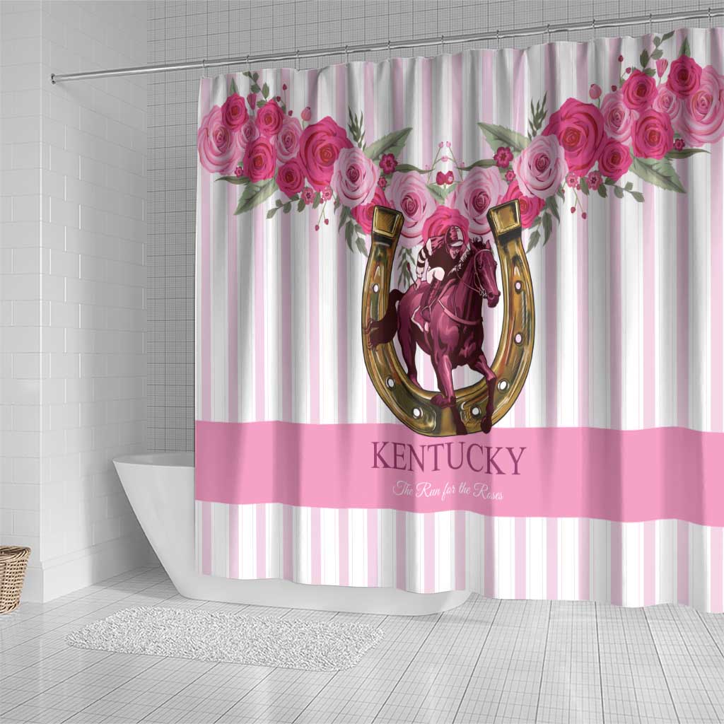 Kentucky Horse Racing Shower Curtain Run For The Rose