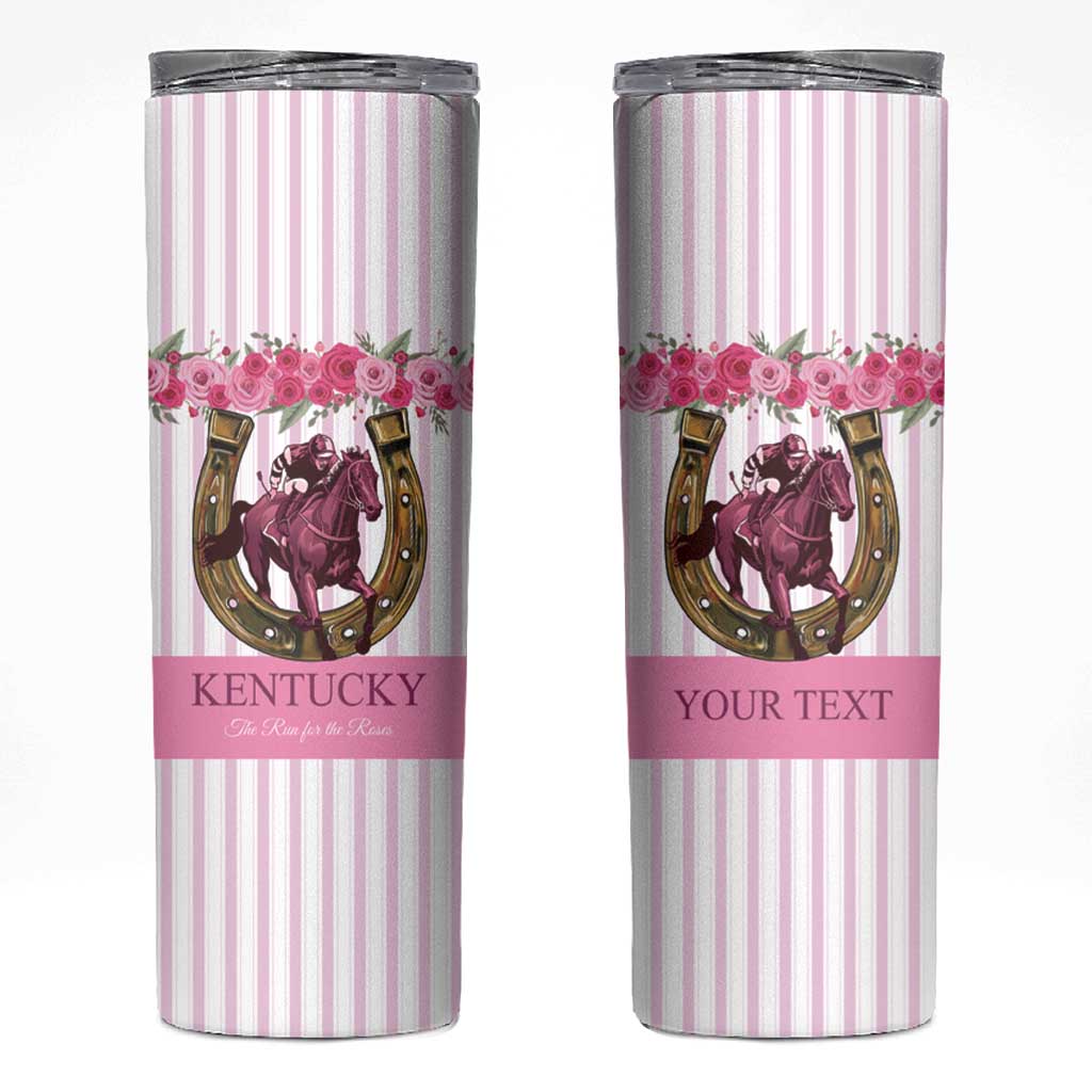 Personalized Kentucky Horse Racing Skinny Tumbler Run For The Rose