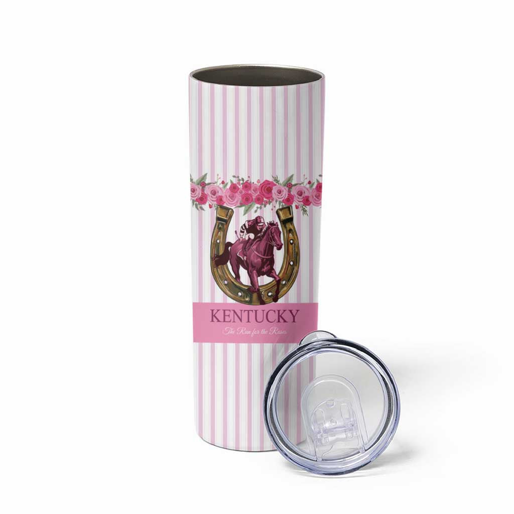 Personalized Kentucky Horse Racing Skinny Tumbler Run For The Rose