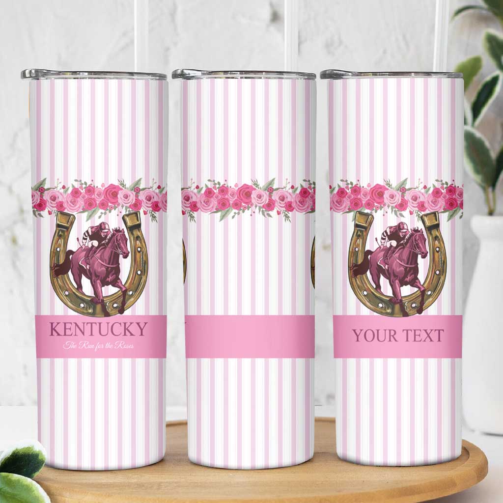 Personalized Kentucky Horse Racing Skinny Tumbler Run For The Rose
