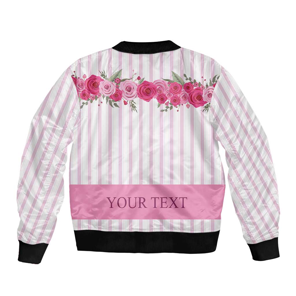 Personalized Kentucky Horse Racing Sleeve Zip Bomber Jacket Run For The Rose