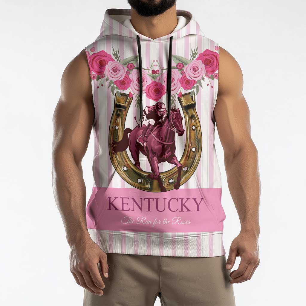 Personalized Kentucky Horse Racing Sleeveless Hoodie Run For The Rose