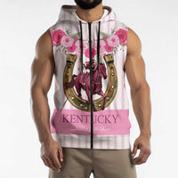 Personalized Kentucky Horse Racing Sleeveless Zip Hoodie Run For The Rose