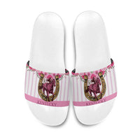 Kentucky Horse Racing Slide Sandals Run For The Rose