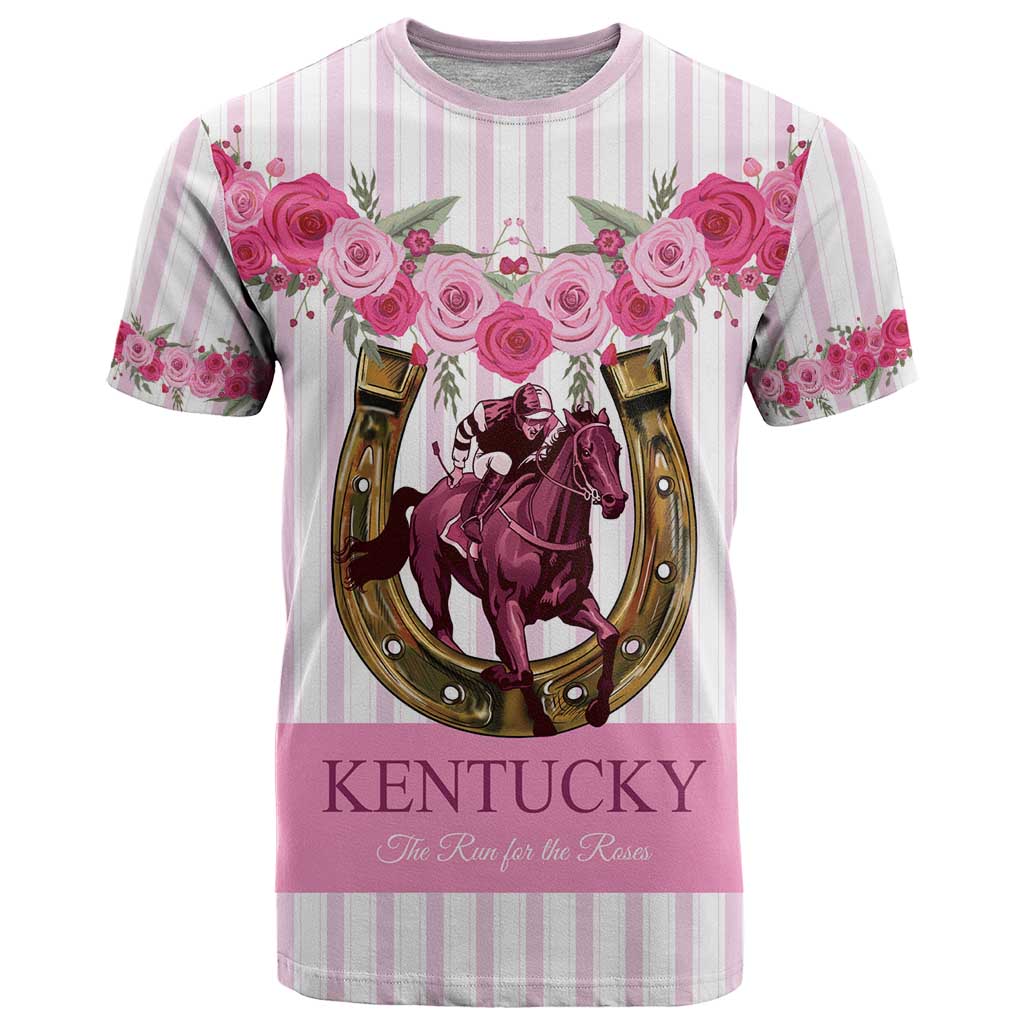 Personalized Kentucky Horse Racing T Shirt Run For The Rose