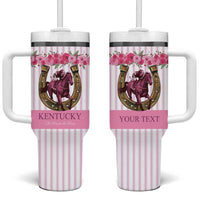 Personalized Kentucky Horse Racing Tumbler With Handle Run For The Rose
