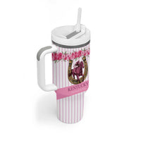 Personalized Kentucky Horse Racing Tumbler With Handle Run For The Rose