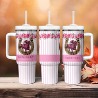 Personalized Kentucky Horse Racing Tumbler With Handle Run For The Rose