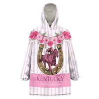 Personalized Kentucky Horse Racing Wearable Blanket Hoodie Run For The Rose