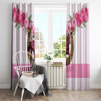 Kentucky Horse Racing Window Curtain Run For The Rose