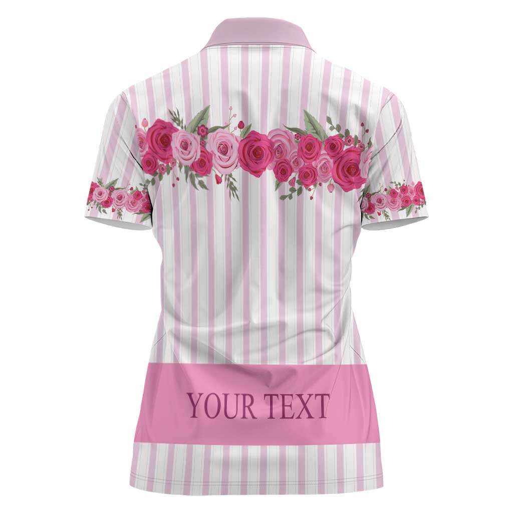 Personalized Kentucky Horse Racing Women Polo Shirt Run For The Rose