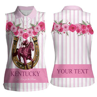 Personalized Kentucky Horse Racing Women Sleeveless Polo Shirt Run For The Rose