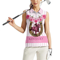 Personalized Kentucky Horse Racing Women Sleeveless Polo Shirt Run For The Rose