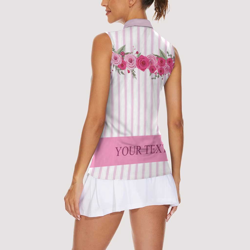 Personalized Kentucky Horse Racing Women Sleeveless Polo Shirt Run For The Rose