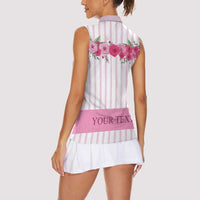 Personalized Kentucky Horse Racing Women Sleeveless Polo Shirt Run For The Rose